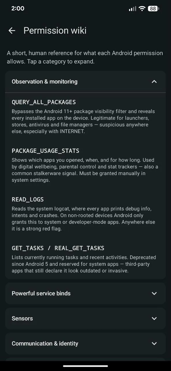Permission wiki: what each Android permission actually grants